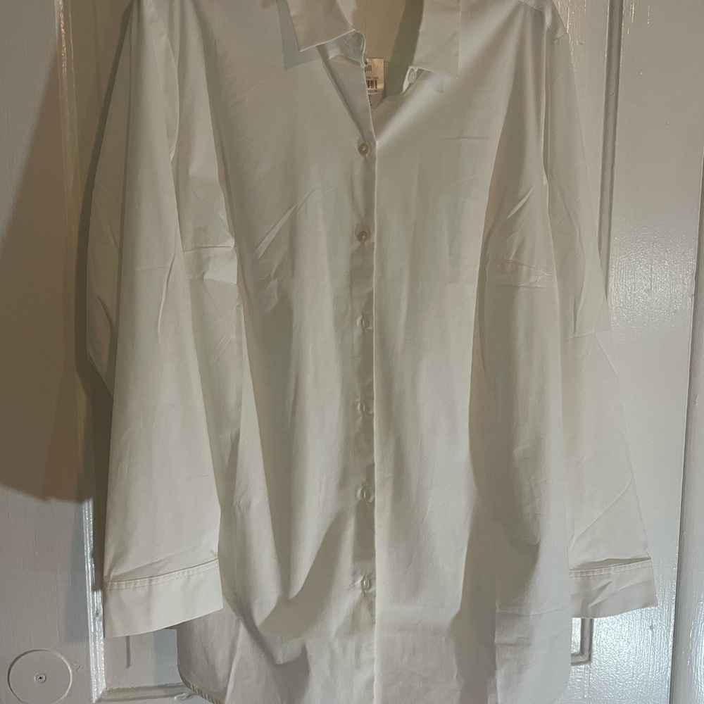 J. Jill Cream Button Down Shirt